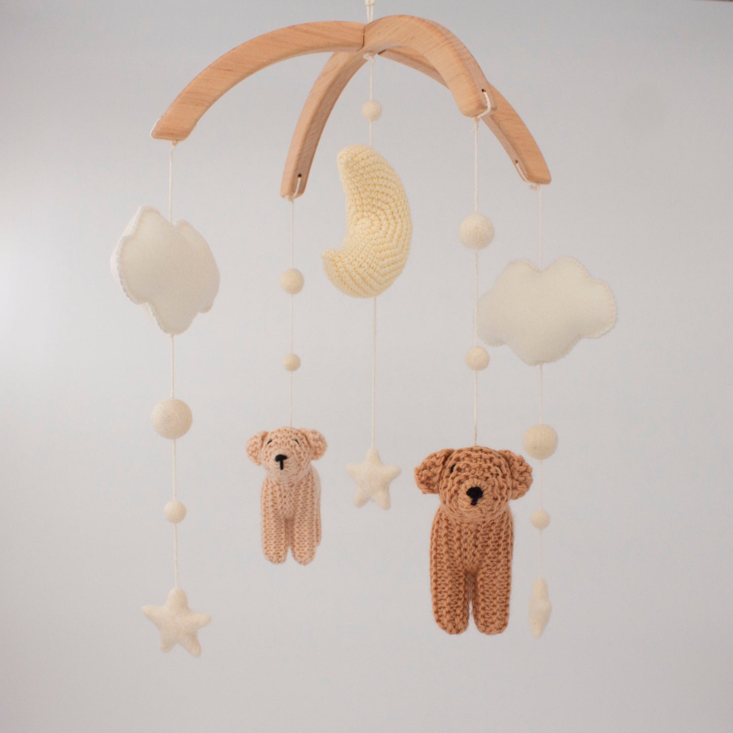 Golden Retriever & Moon nursery mobile