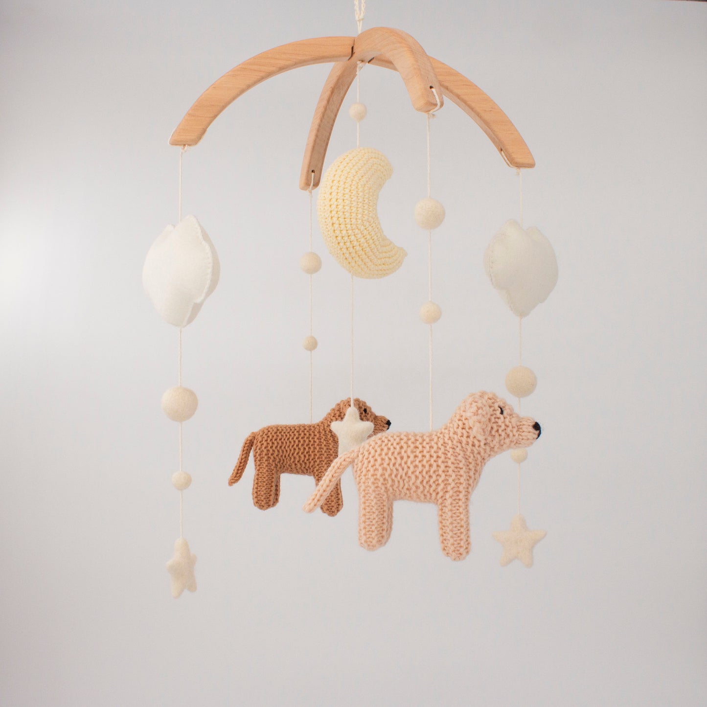 Golden Retriever & Moon nursery mobile