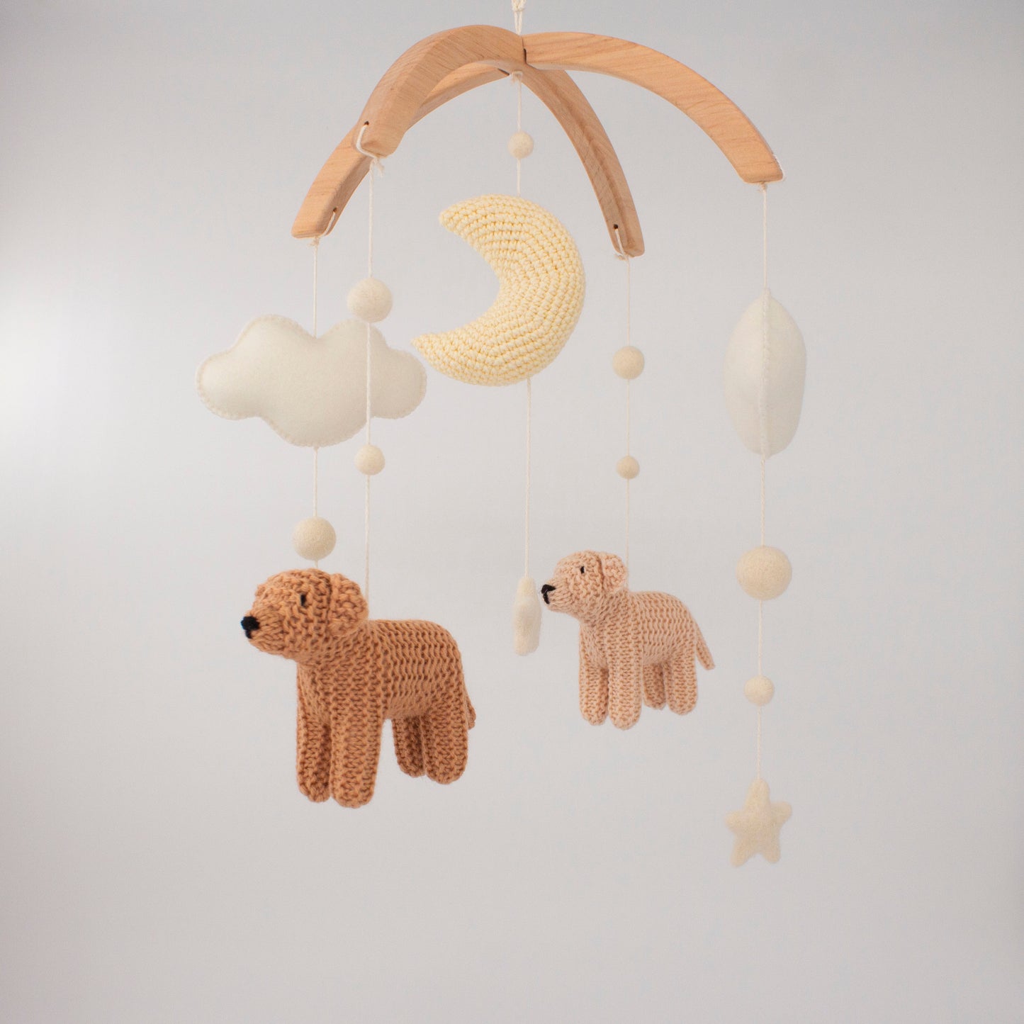 Golden Retriever & Moon nursery mobile
