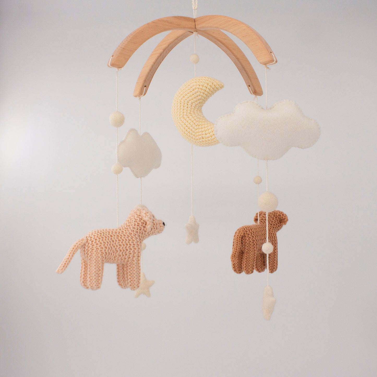 Golden Retriever & Moon nursery mobile