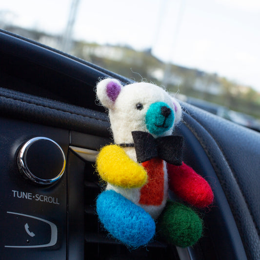 Colorful Bear Car Vent Clip