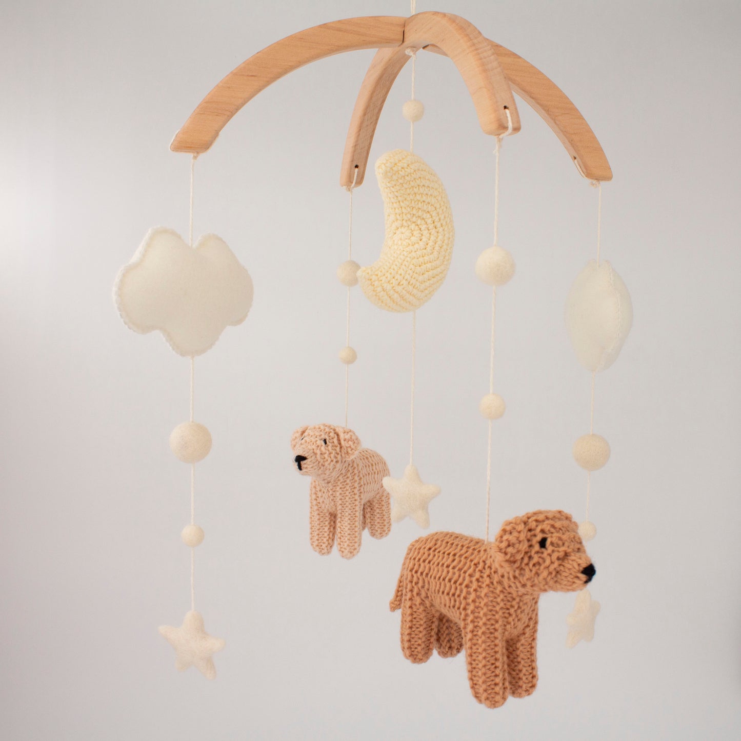 Golden Retriever & Moon nursery mobile