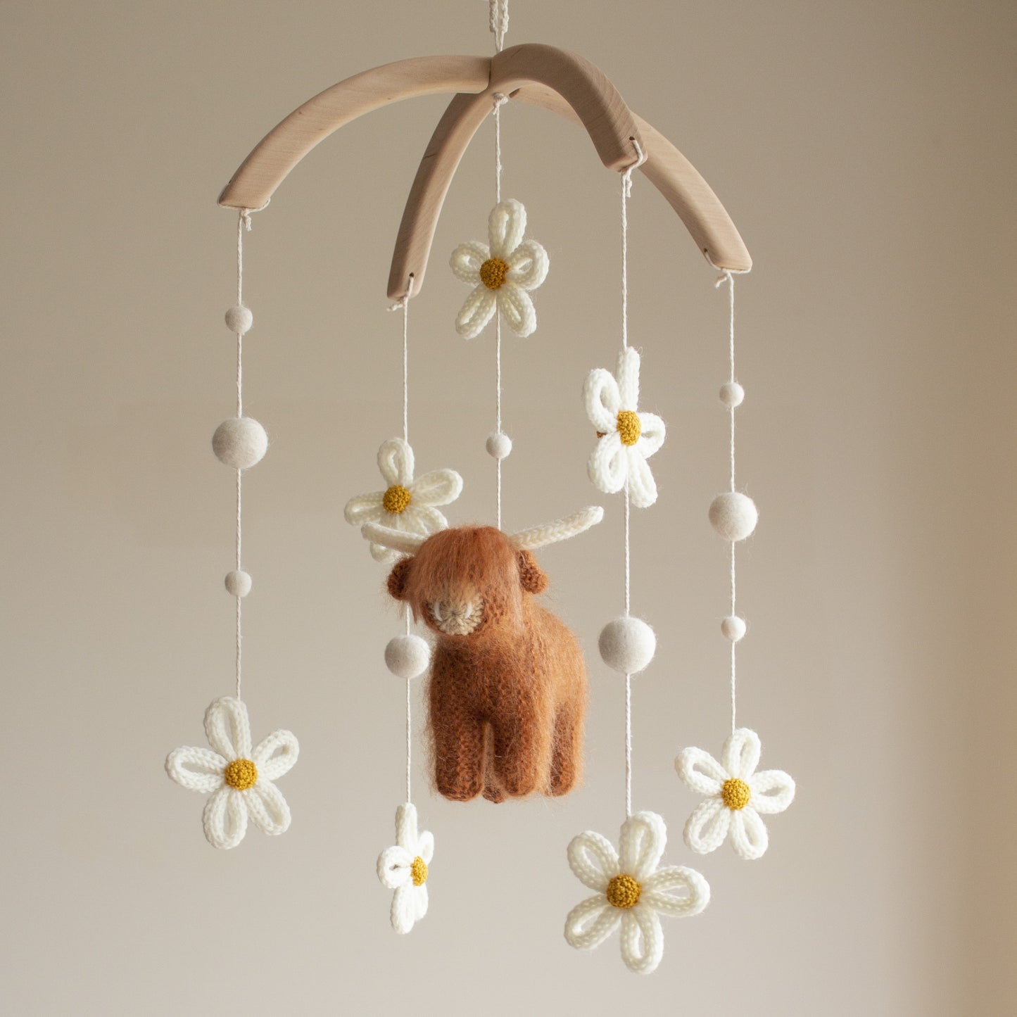 Cow & daisies nursery mobile