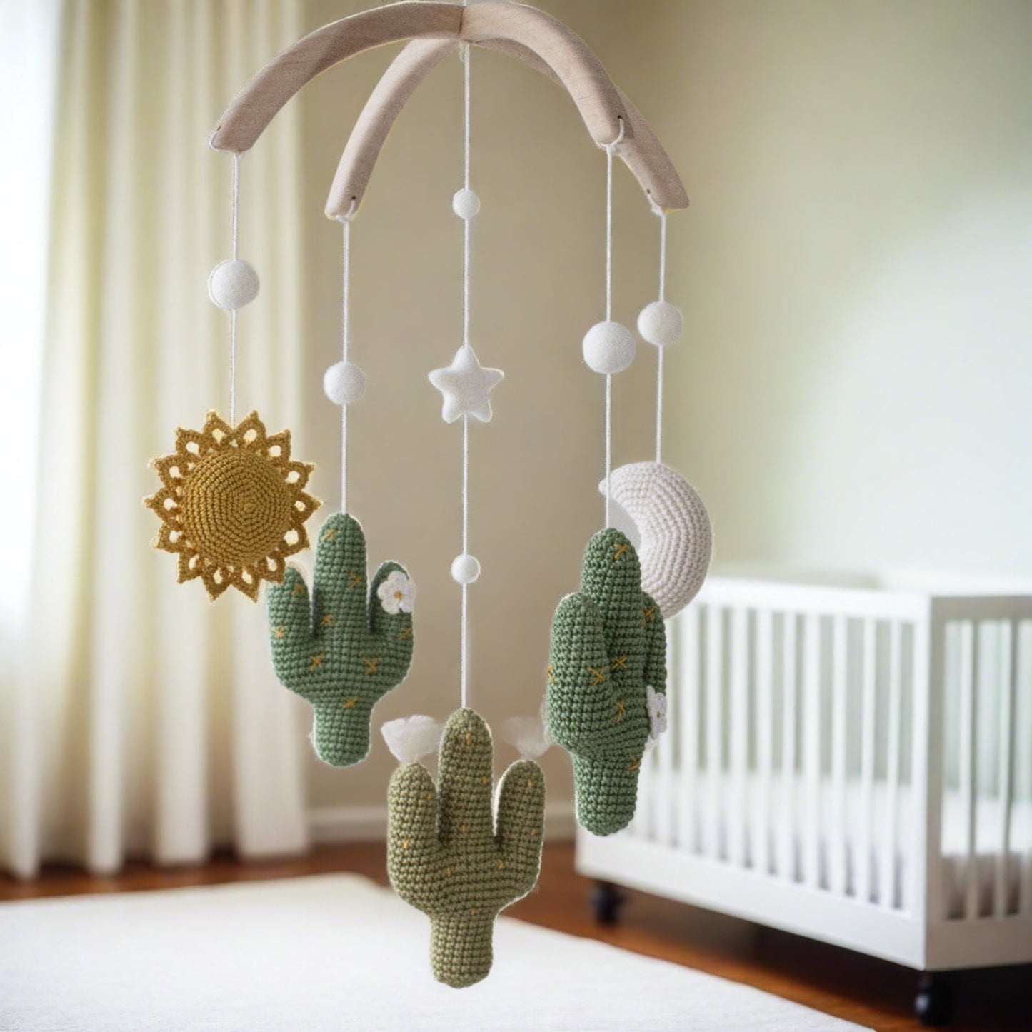 Cactuses baby mobile - Desert nursery decor