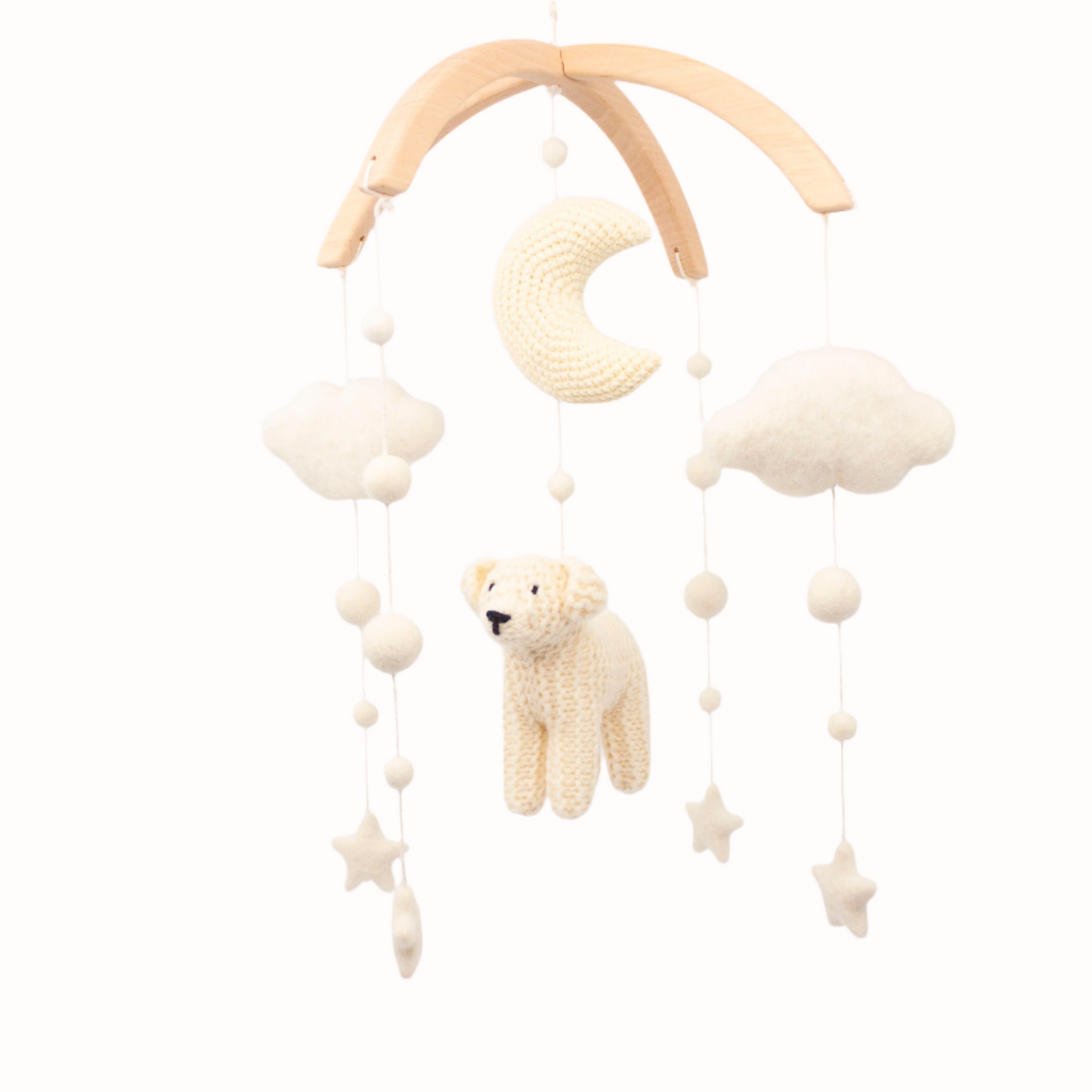 Cream golden retriever nursery mobile