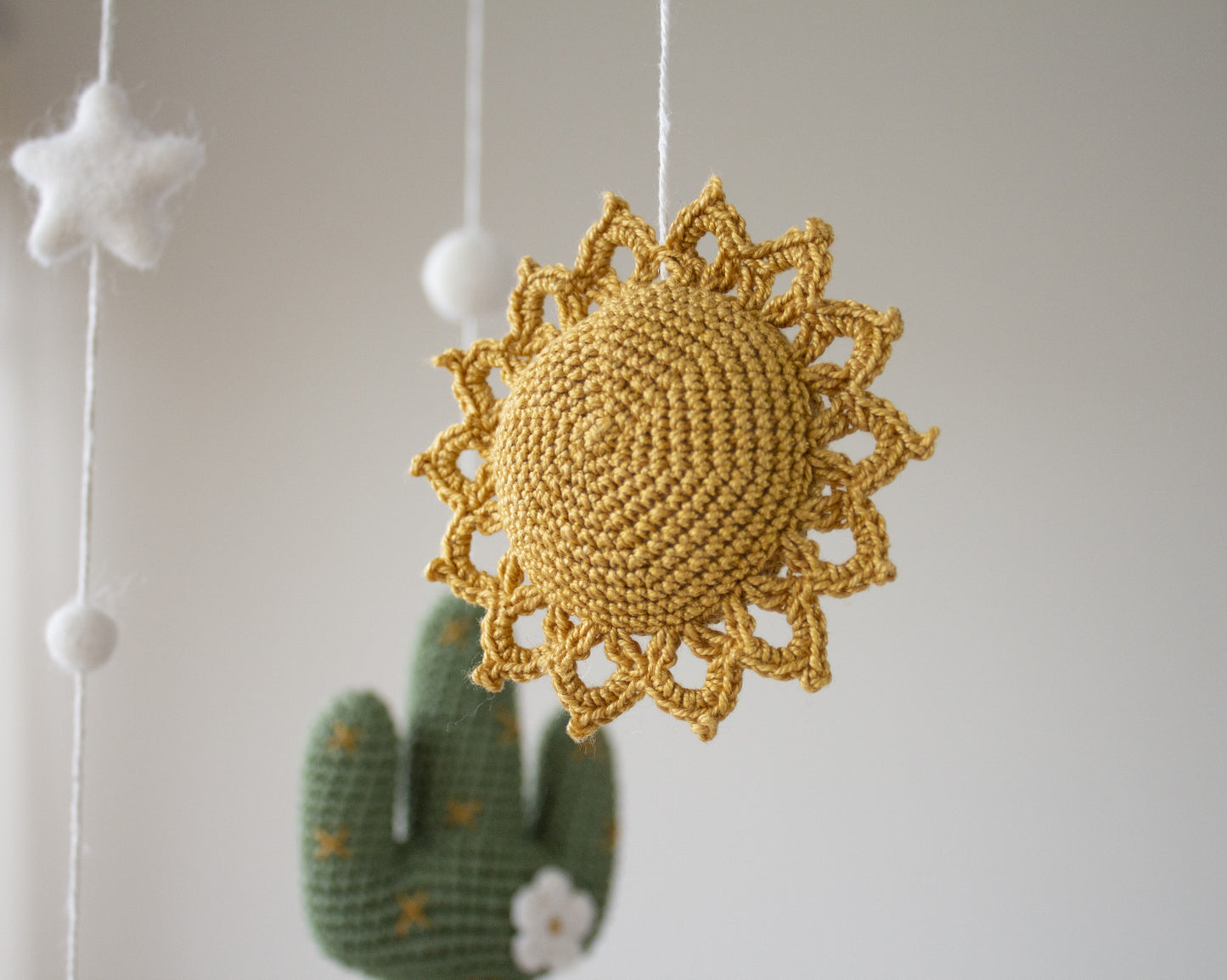 Cactuses baby mobile - Desert nursery decor