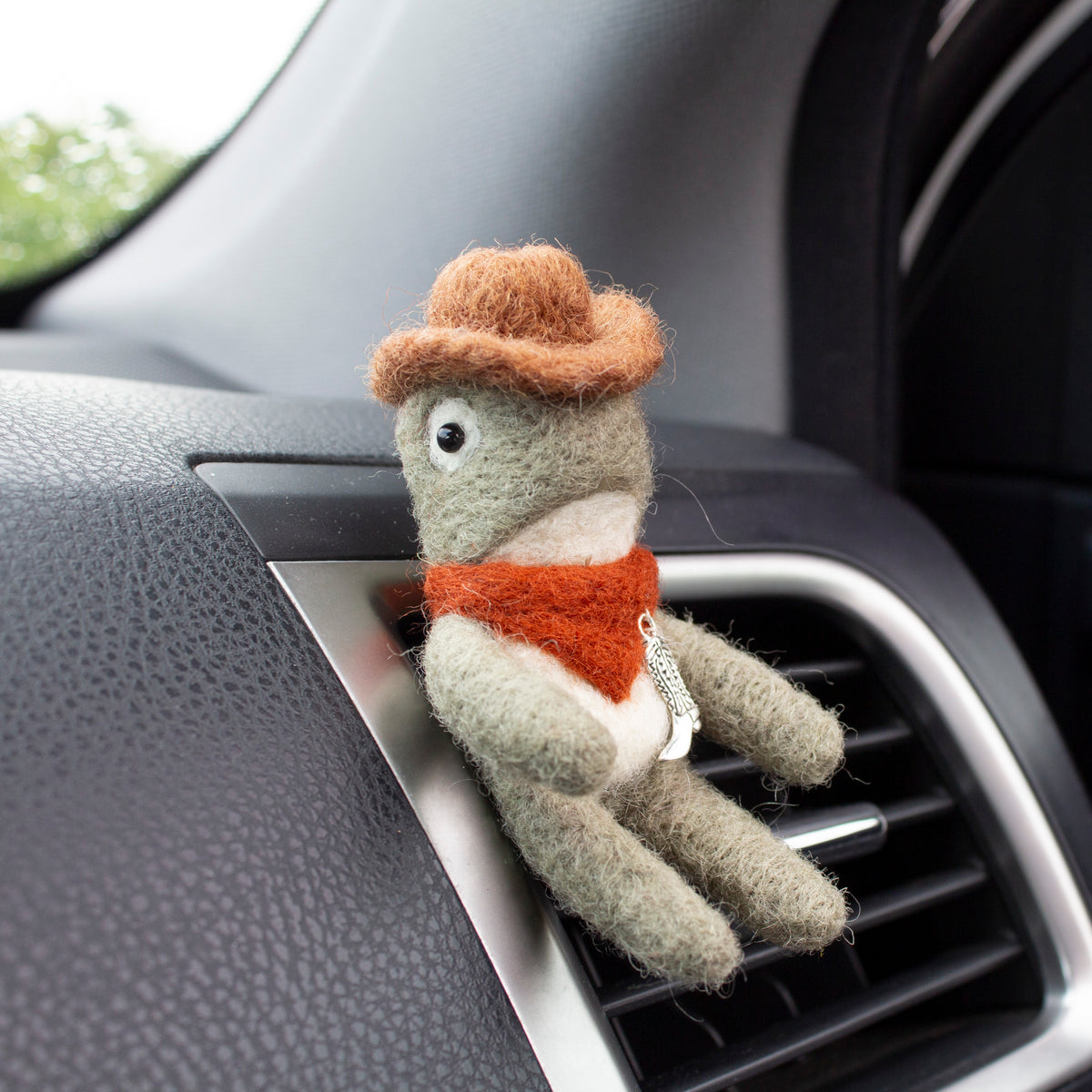 Cowboy Lizard Car Vent Clip