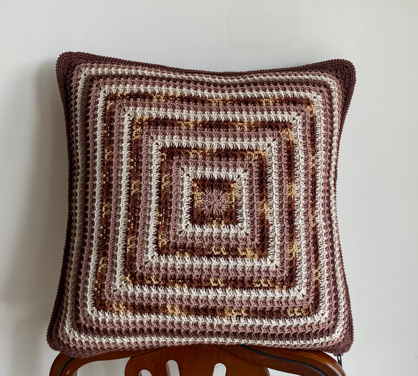 Decorative pillow cover - crochet cotton pillow case