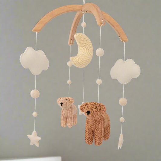 Golden Retriever & Moon nursery mobile