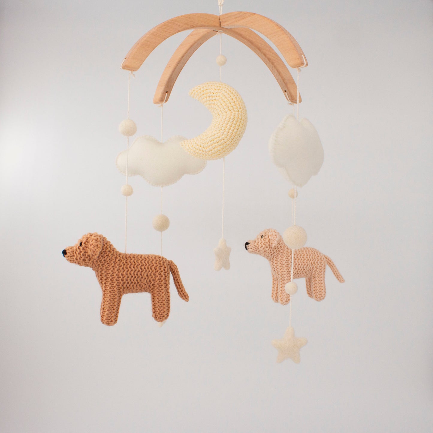 Golden Retriever & Moon nursery mobile