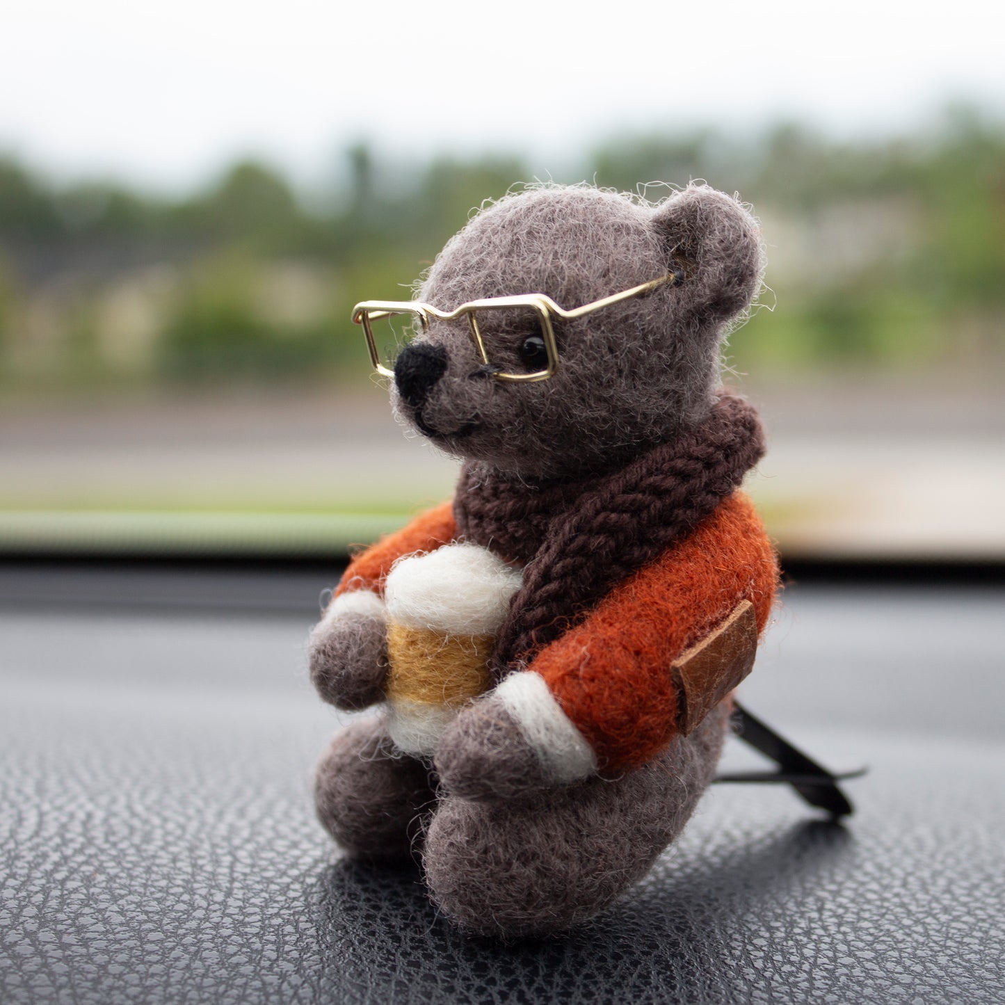 Coffee Bear Car Vent Clip