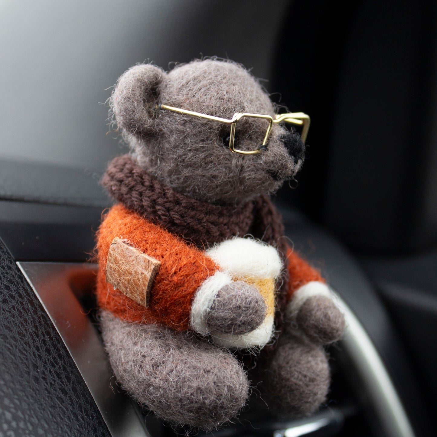 Coffee Bear Car Vent Clip