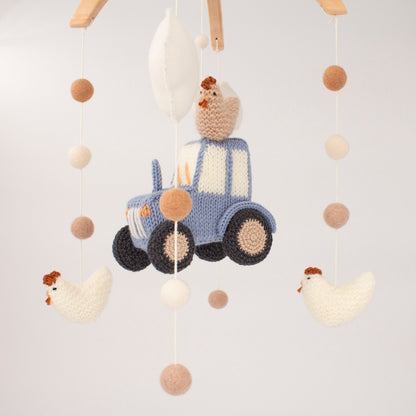 Blue Tractor Baby Mobile Drift & Dream – Farm Nursery Decor
