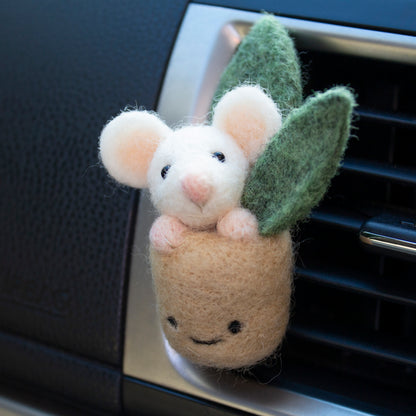 Plant Pot Mouse Car Vent Clip