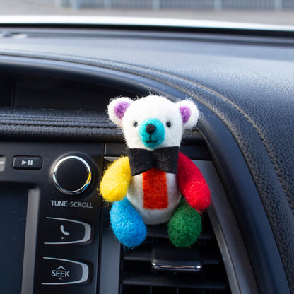 Colorful Bear Car Vent Clip