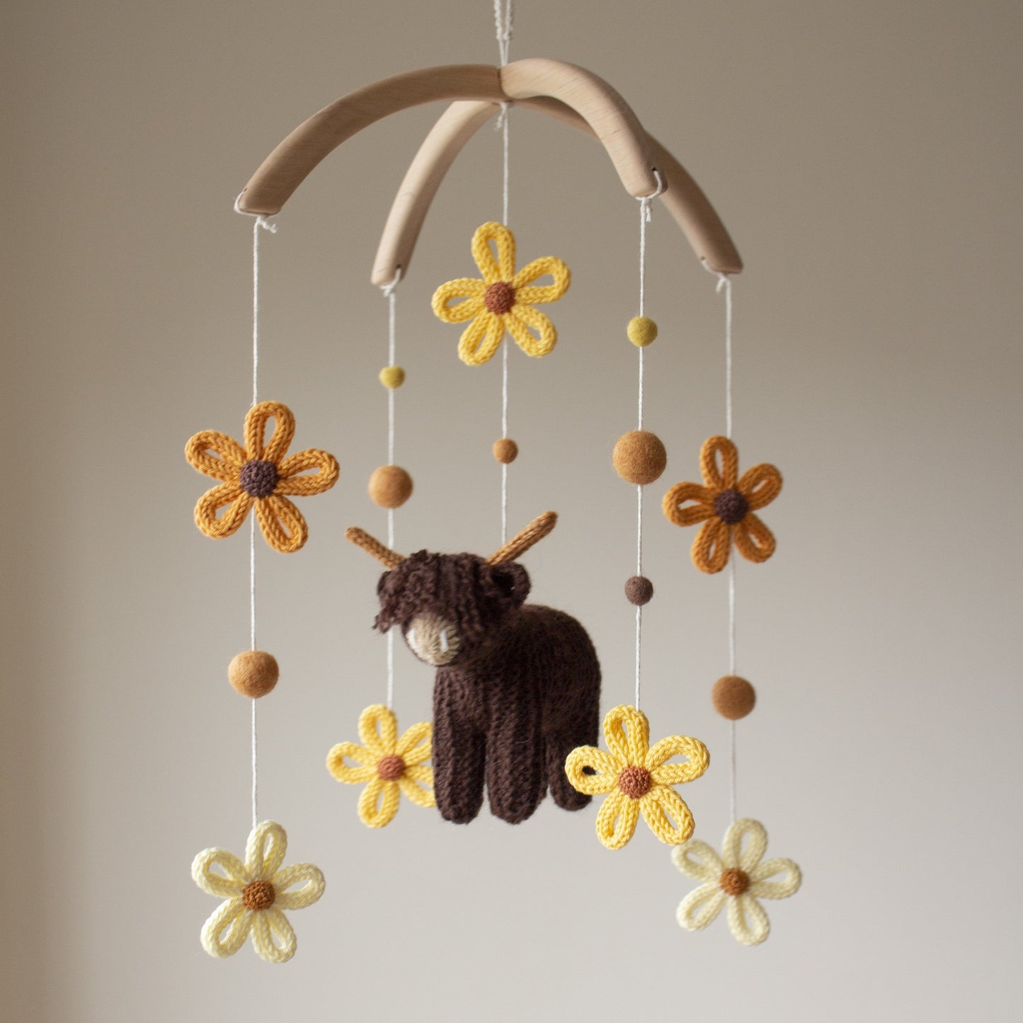 Cow with Sunflowers nursery mobile