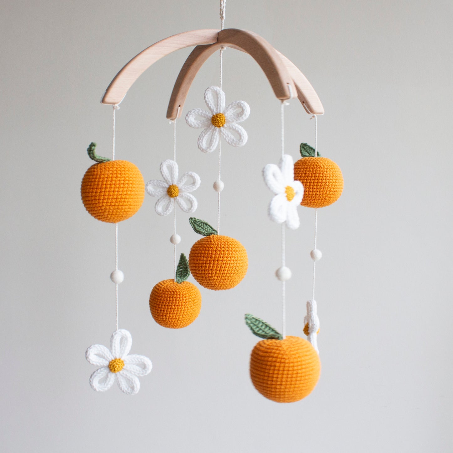 Oranges baby mobile - Citrus nursery decor - Tropical crib mobile - Fruits cot mobile