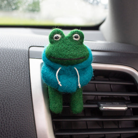 Hoodie Frog Car Vent Clip
