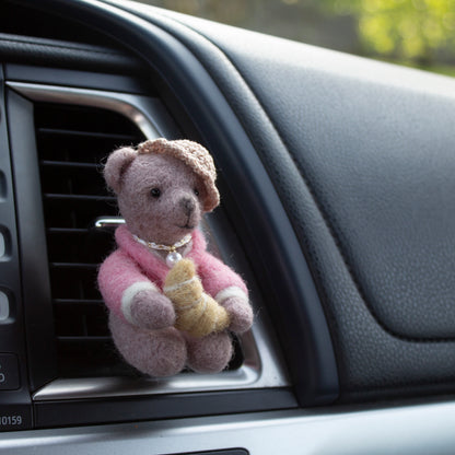 Croissant Bear Car Vent Clip