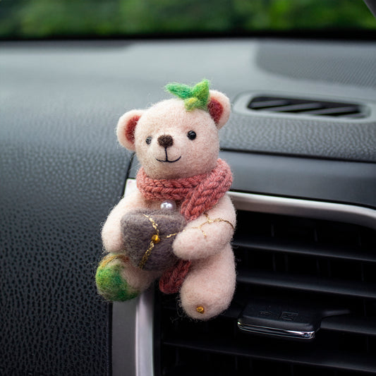 Cottagecore Bear Car Vent Clip