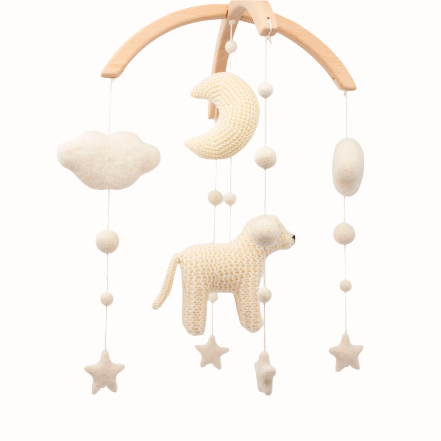 Cream golden retriever nursery mobile