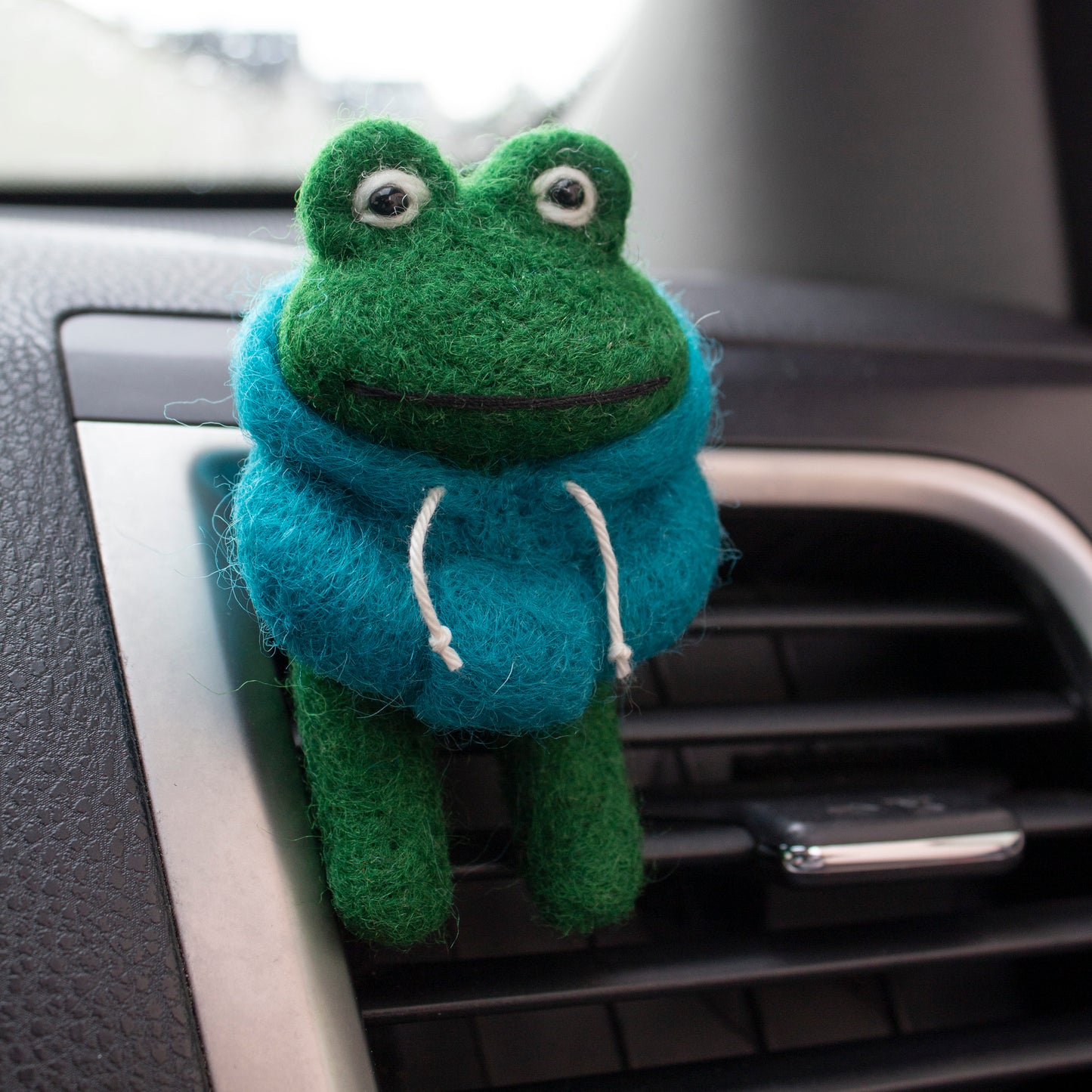 Hoodie Frog Car Vent Clip