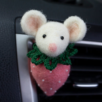 Strawberry Mouse Car Vent Clip