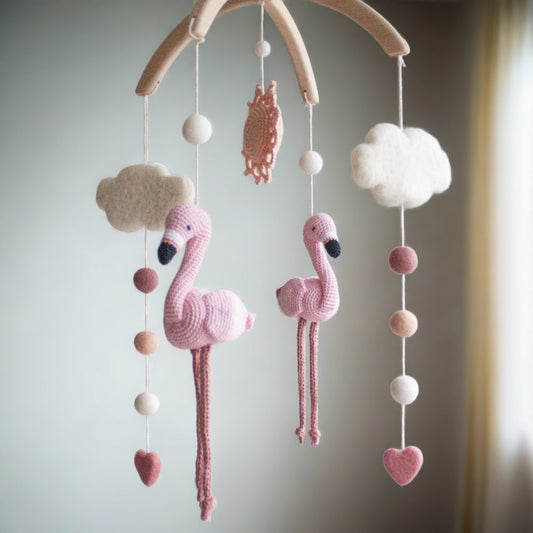 Flamingo nursery mobile
