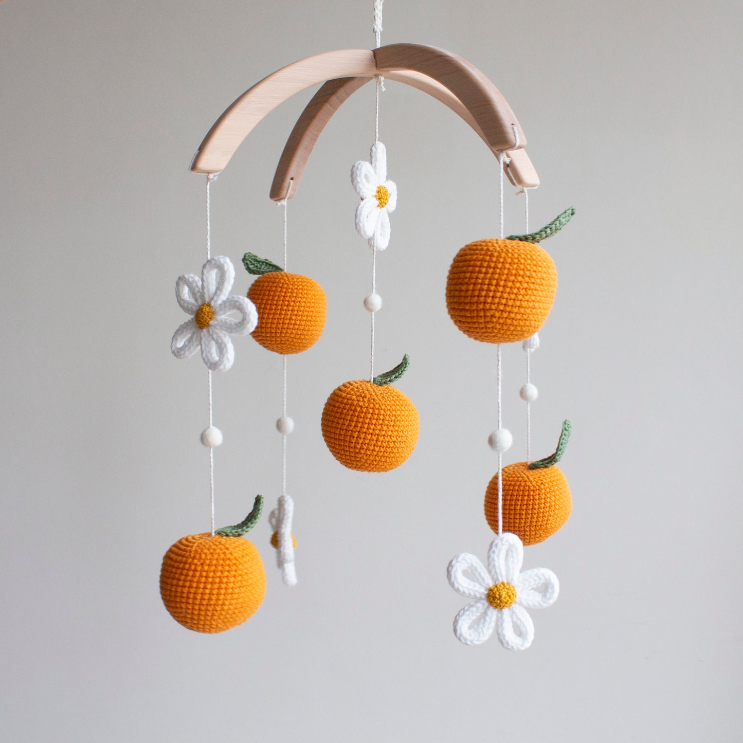 Oranges baby mobile - Citrus nursery decor - Tropical crib mobile - Fruits cot mobile