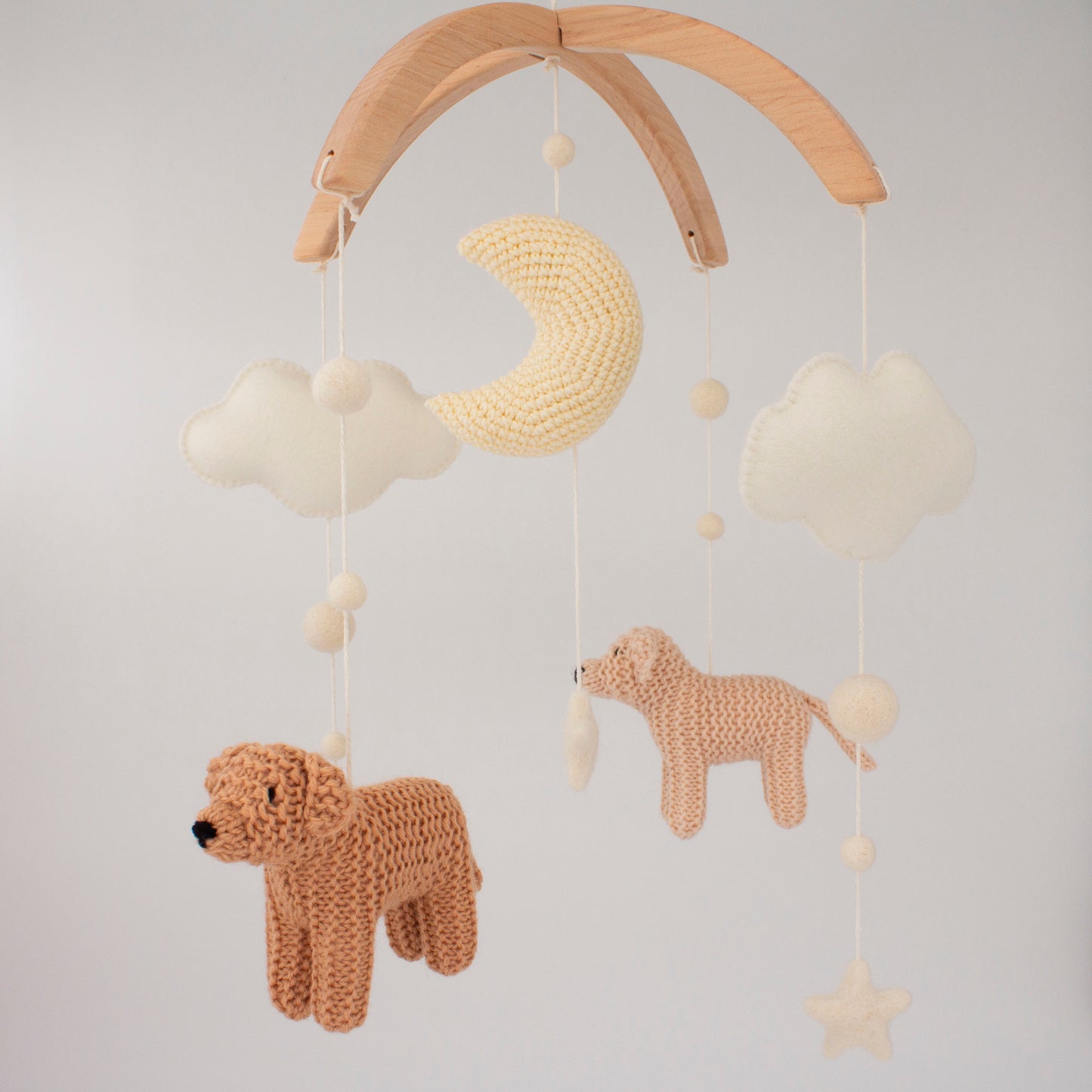 Golden Retriever & Moon nursery mobile