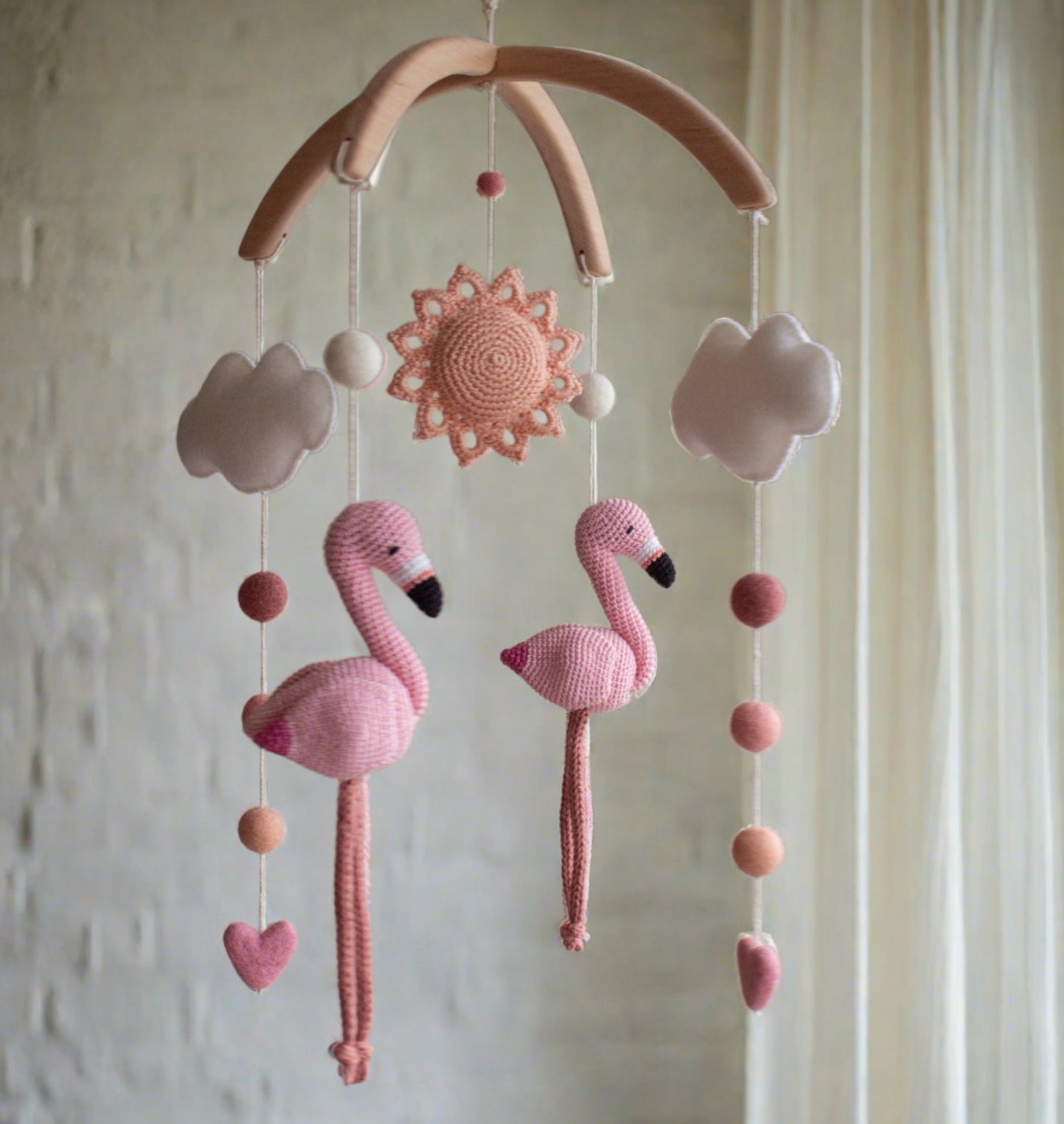 Flamingo nursery mobile