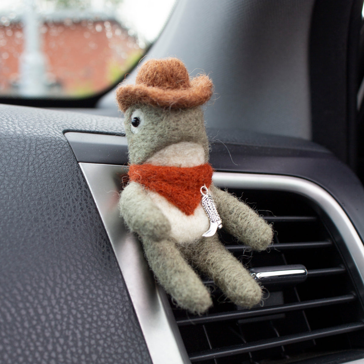 Cowboy Lizard Car Vent Clip