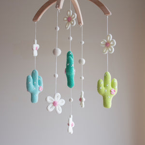 Floral cactuses nursery mobile