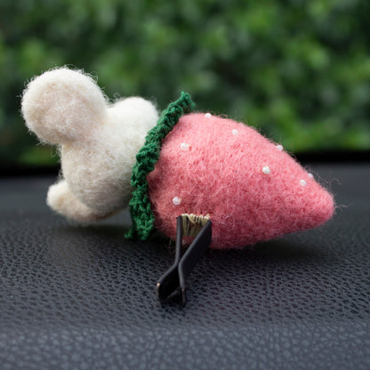 Strawberry Mouse Car Vent Clip
