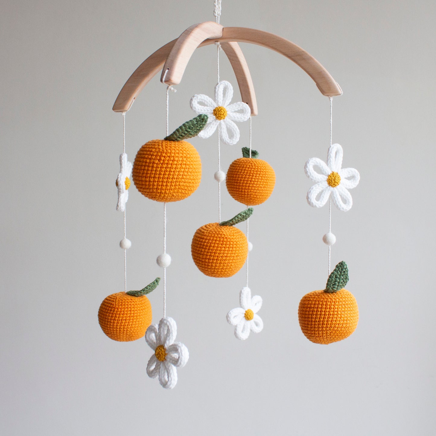 Oranges baby mobile - Citrus nursery decor - Tropical crib mobile - Fruits cot mobile