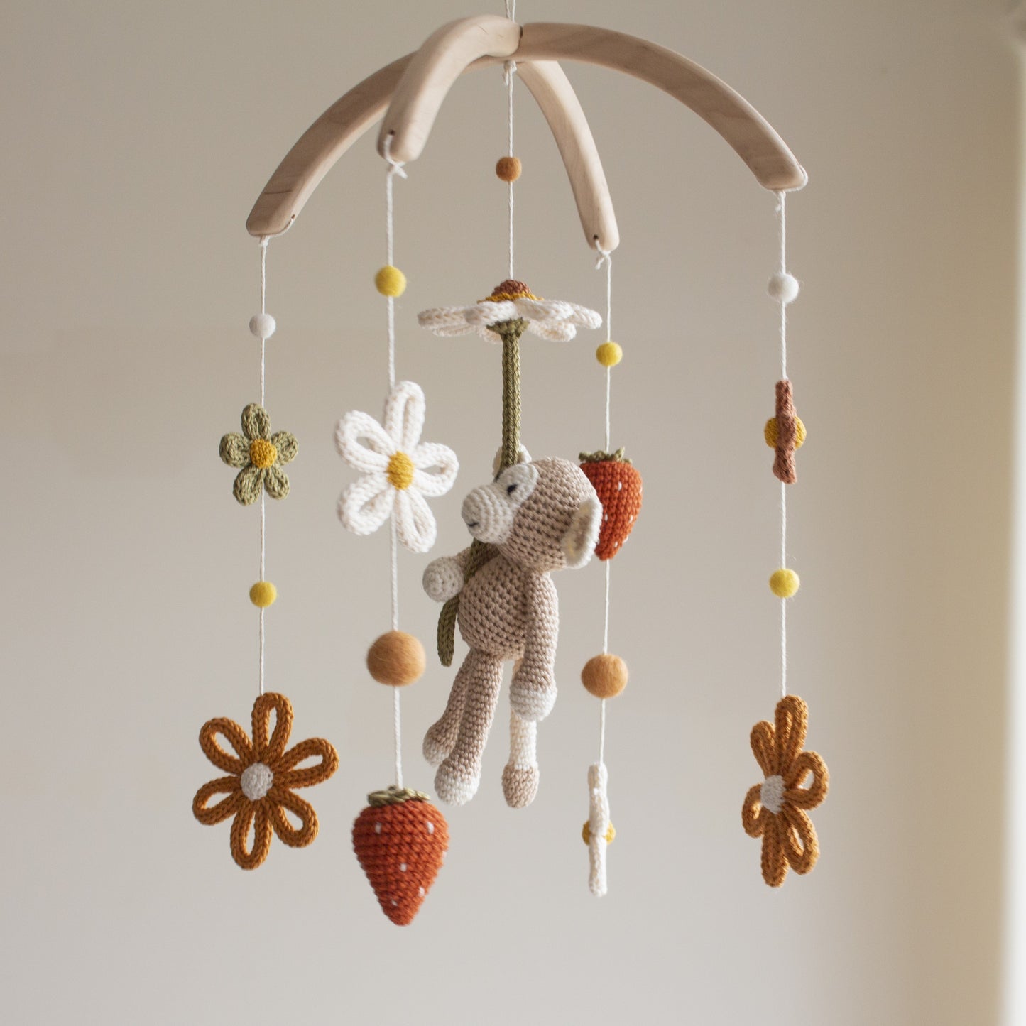 Floral Safari baby mobile