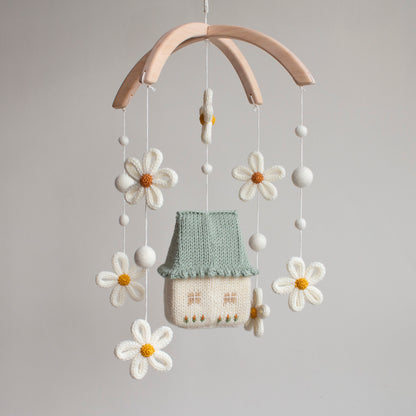 Baby mobile Daisy Cottage - Floral Fairytale Nursery Decor
