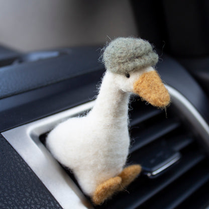 Flat Cap Goose Car Vent Clip