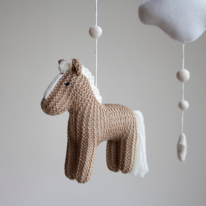 Light Brown Horses Baby Mobile – Neutral Pony & Celestial Nursery Decor (Copy)