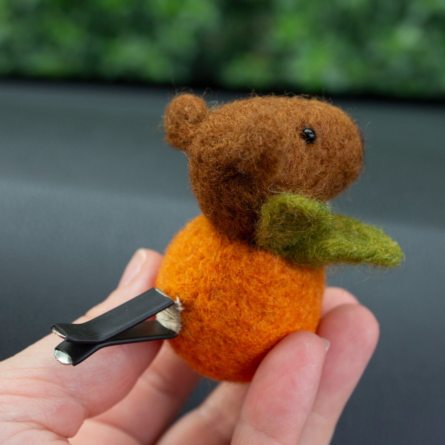 Orange Capybara Car Vent Clip