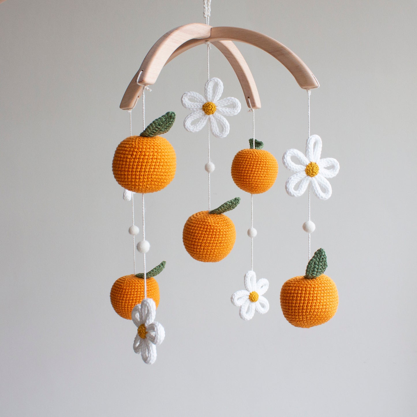 Oranges baby mobile - Citrus nursery decor - Tropical crib mobile - Fruits cot mobile