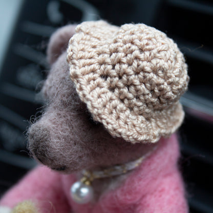Croissant Bear Car Vent Clip