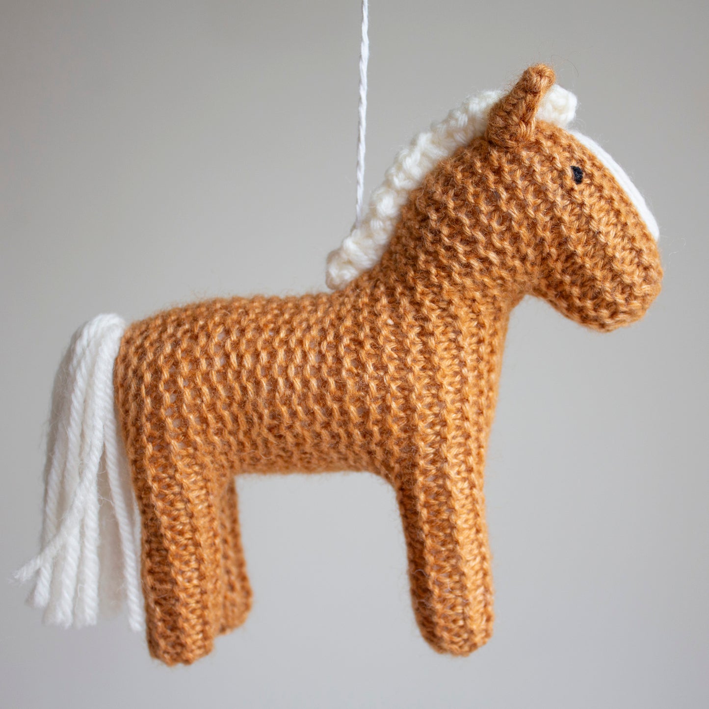 Cowgirl Baby Mobile, Western Nursery Decor with Knitted Horses, Cactus and Daisies