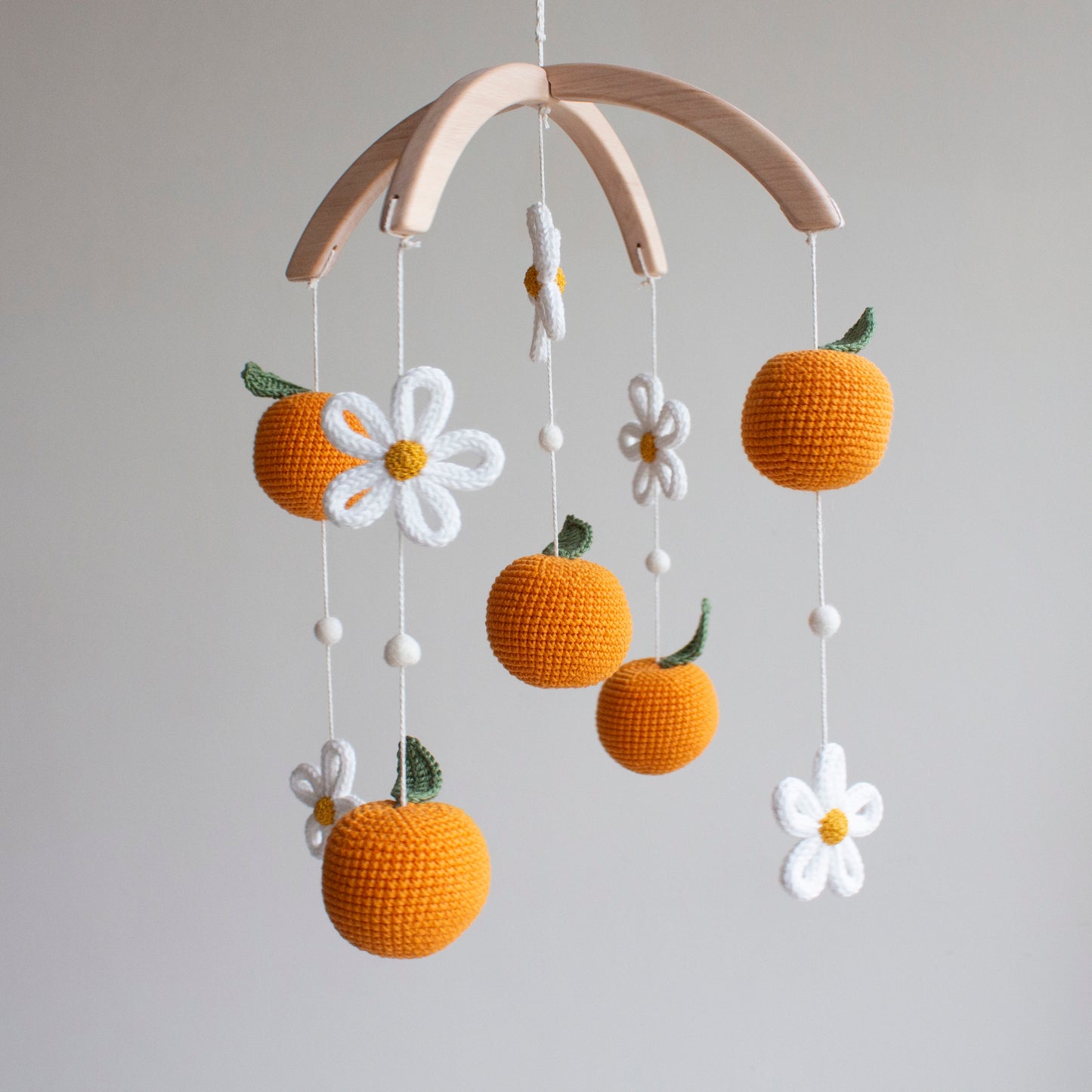 Oranges baby mobile - Citrus nursery decor - Tropical crib mobile - Fruits cot mobile