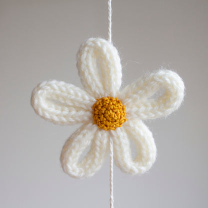 Floral Horse Baby Mobile – Knitted Pony & Wildflowers Nursery Decor