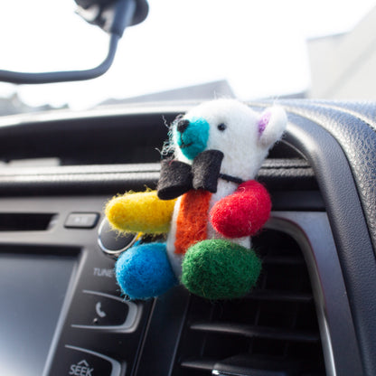 Colorful Bear Car Vent Clip