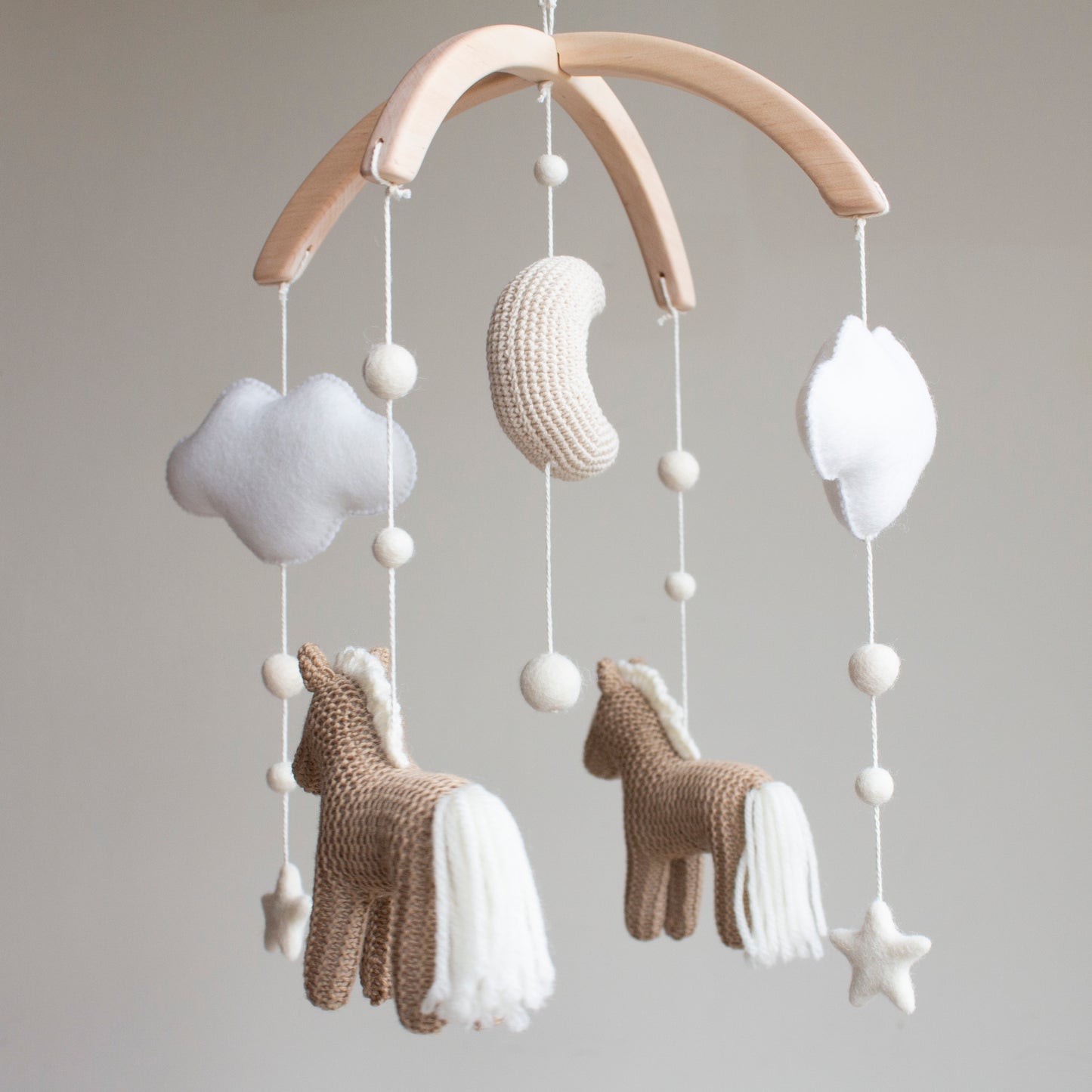 Light Brown Horses Baby Mobile – Neutral Pony & Celestial Nursery Decor (Copy)