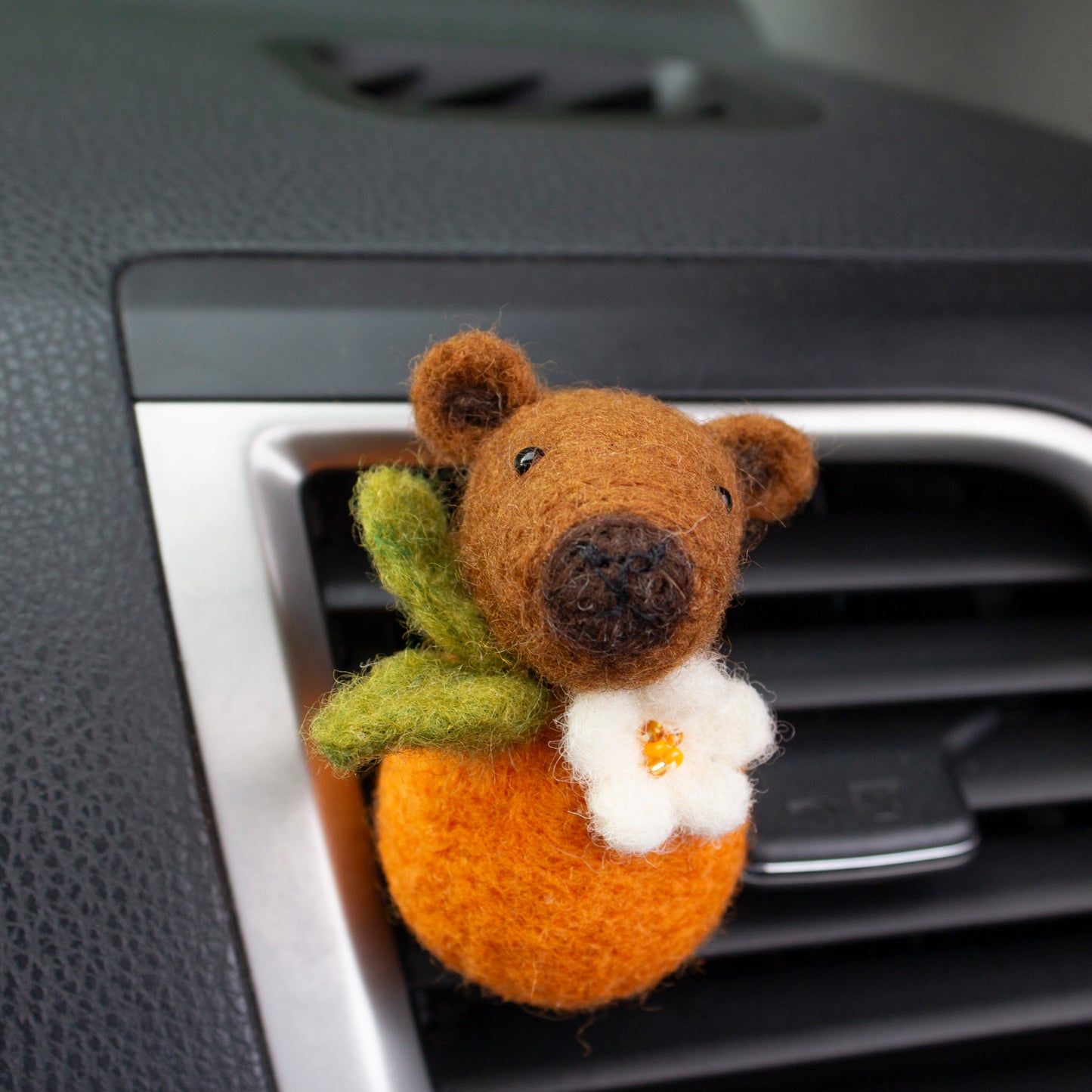 Orange Capybara Car Vent Clip