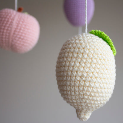 Pastel Garden Fruits Baby Mobile