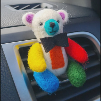 Colorful Bear Car Vent Clip